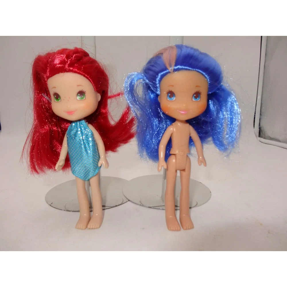 Strawberry Shortcake 2008‎ Blueberry Muffin 6 Inch Doll Lot 2 Red Blue Hair